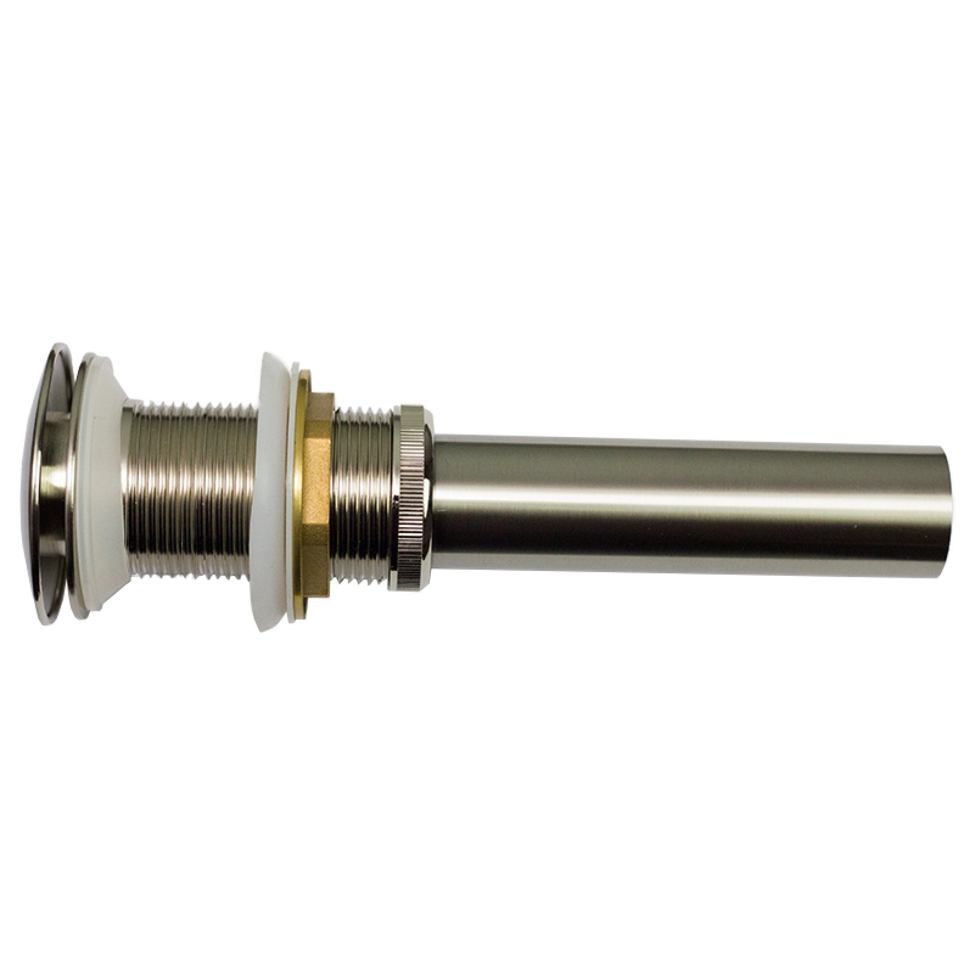 2.6 in. x 2.6 in. No Overflow Bathroom Sink Drain Brushed Nickel Stainless Steel