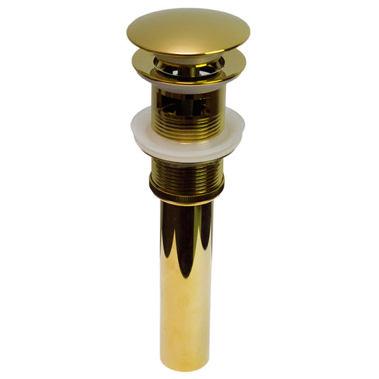2.6 in. x 2.6 in. Yes Overflow Bathroom Sink Drain Gold Stainless Steel