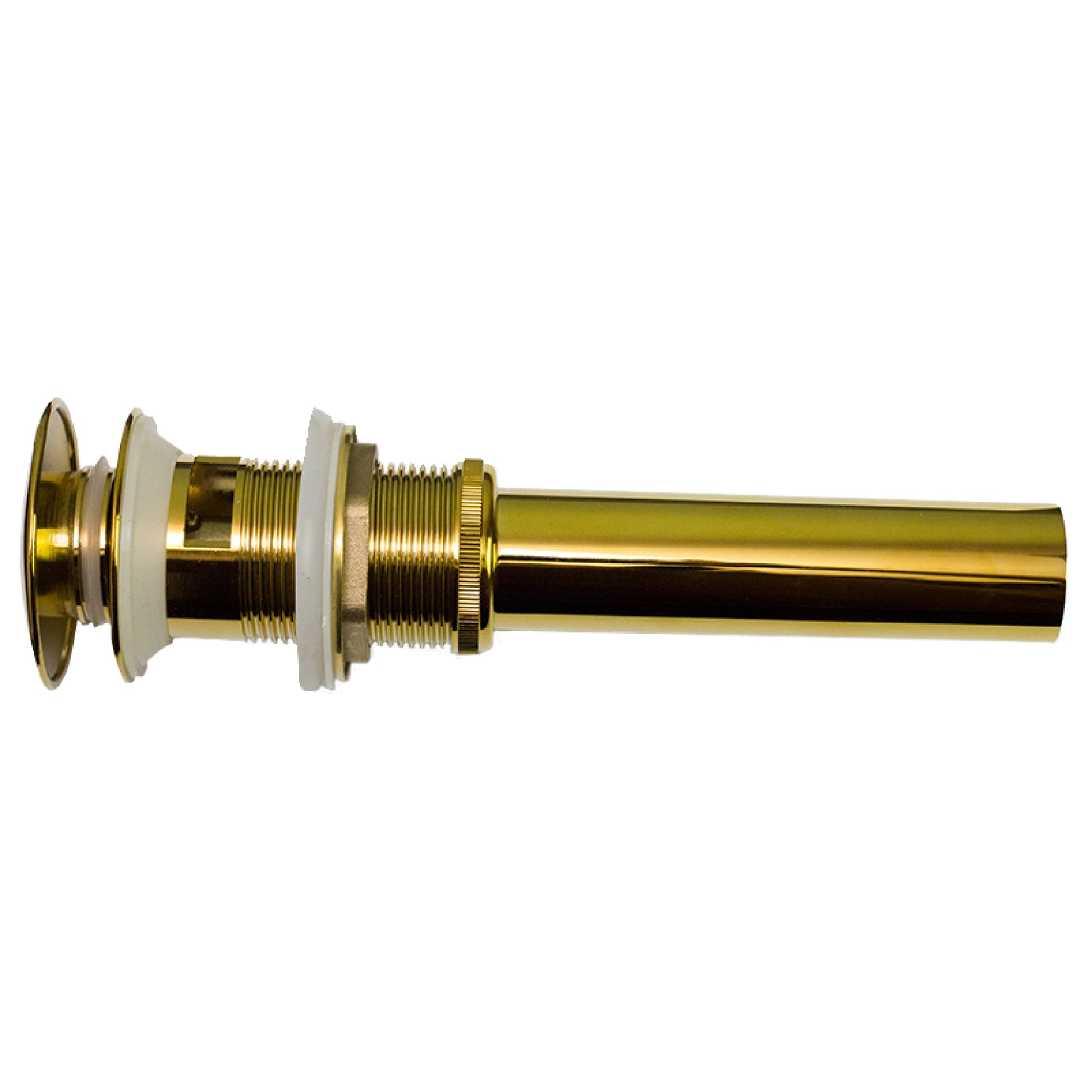 2.6 in. x 2.6 in. Yes Overflow Bathroom Sink Drain Gold Stainless Steel