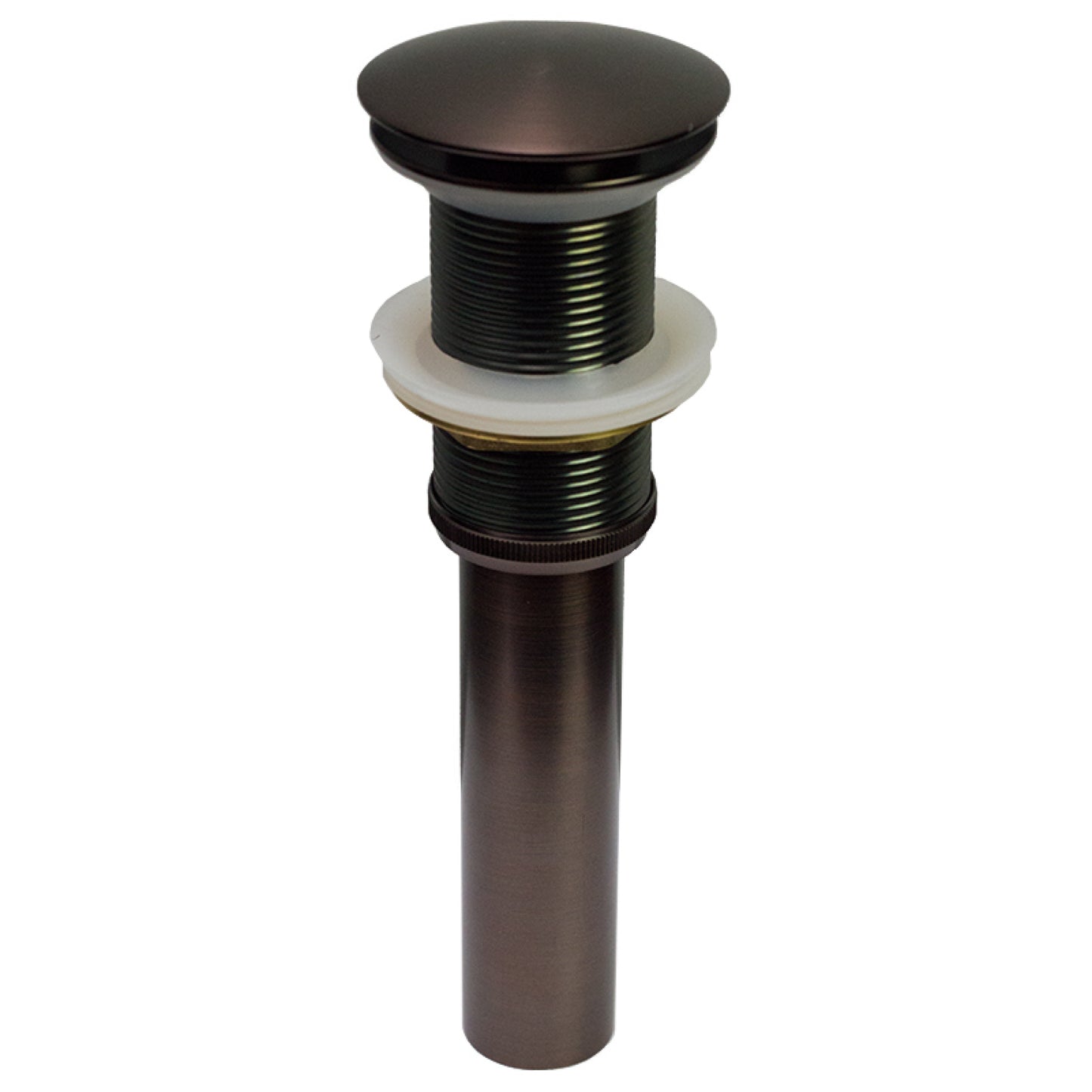 2.6 in. x 2.6 in. No Overflow Bathroom Sink Drain Oil Rubbed Bronze Stainless Steel