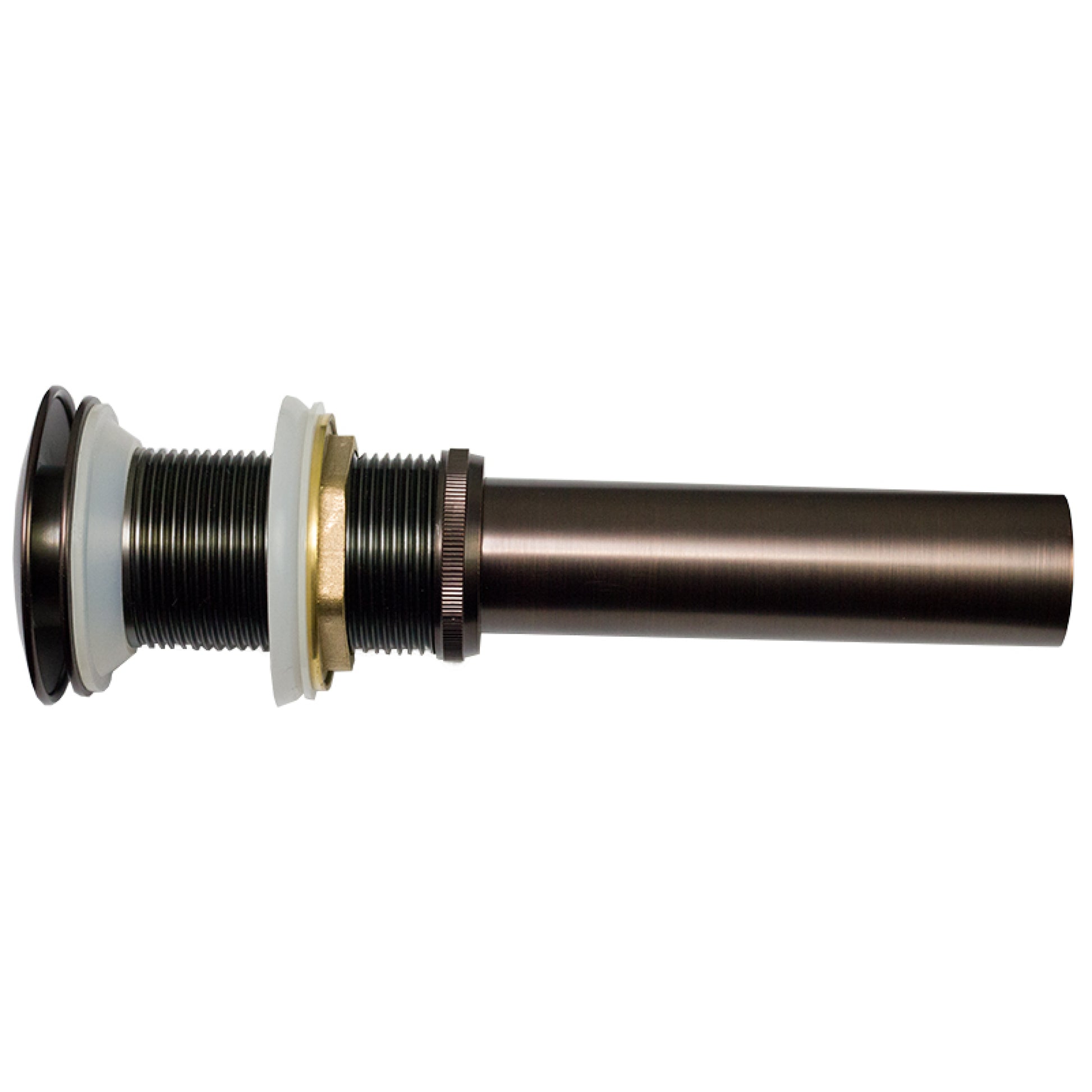 2.6 in. x 2.6 in. No Overflow Bathroom Sink Drain Oil Rubbed Bronze Stainless Steel