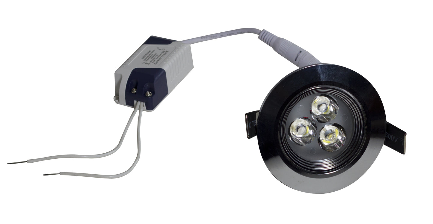 3.5-in. W Round Aluminum Semi-Recessed Pot Light In Chrome Color