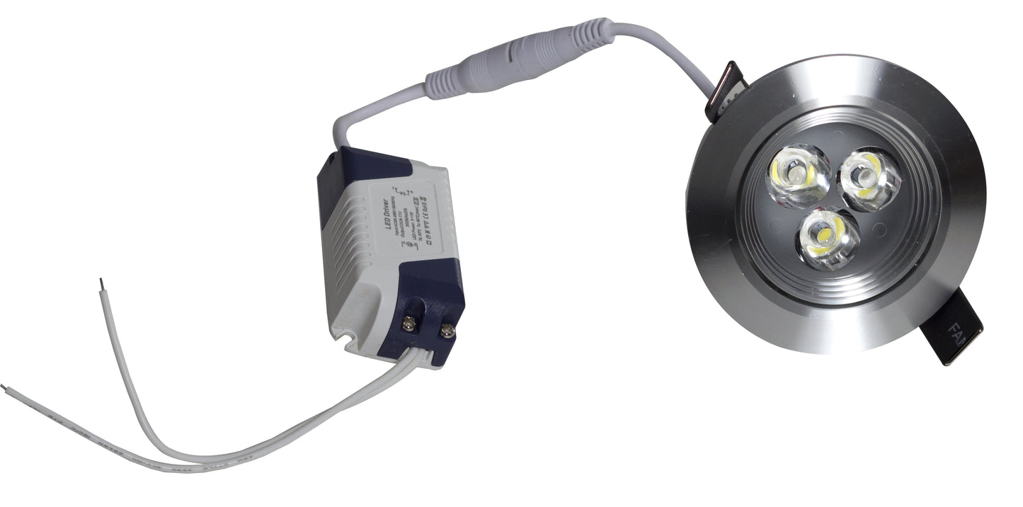 3.5-in. W Round Aluminum Semi-Recessed Pot Light In Brushed Nickel Color