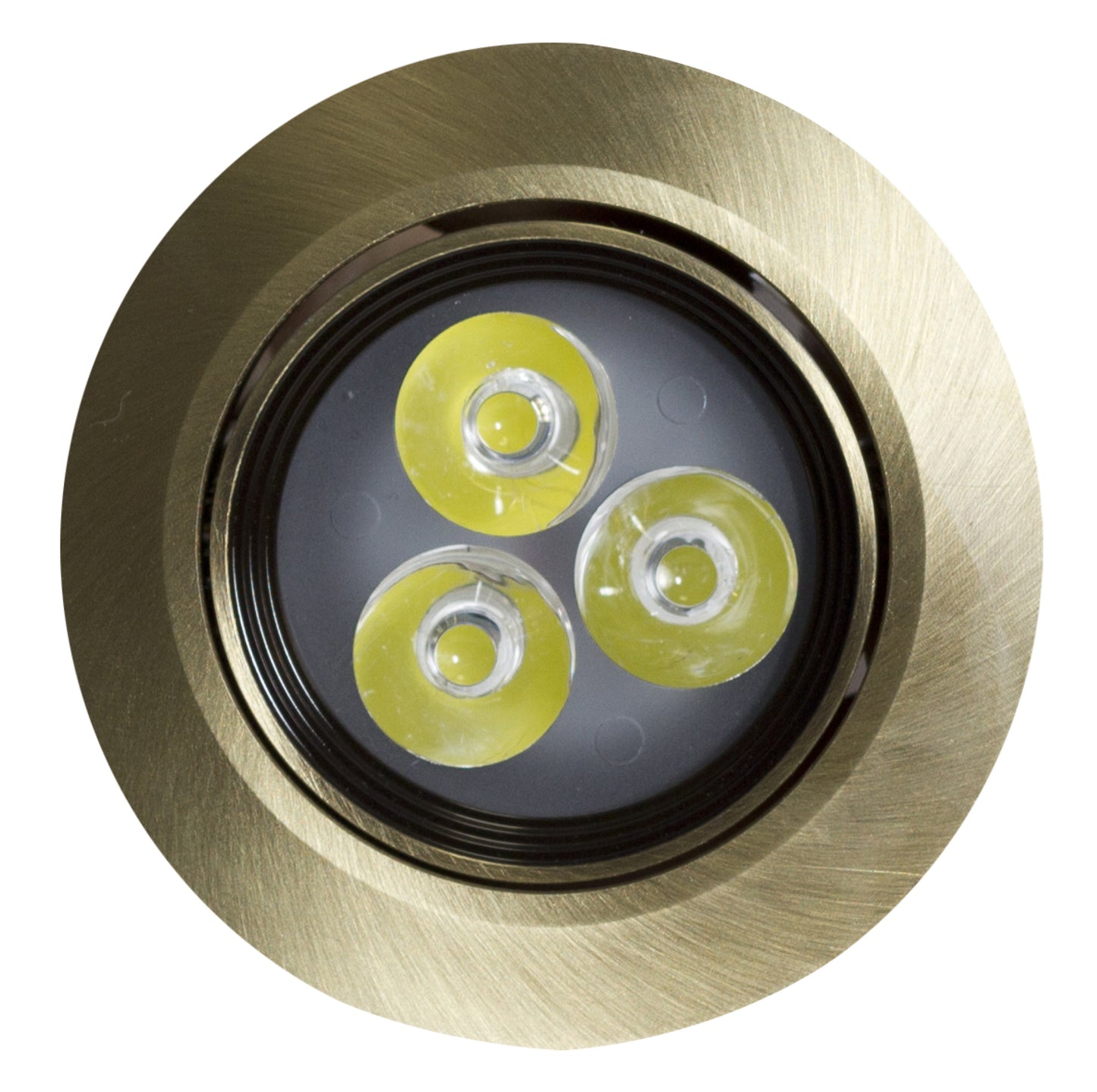 3.5-in. W Round Aluminum Semi-Recessed Pot Light In Antique Brass Color