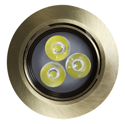 3.5-in. W Round Aluminum Semi-Recessed Pot Light In Antique Brass Color