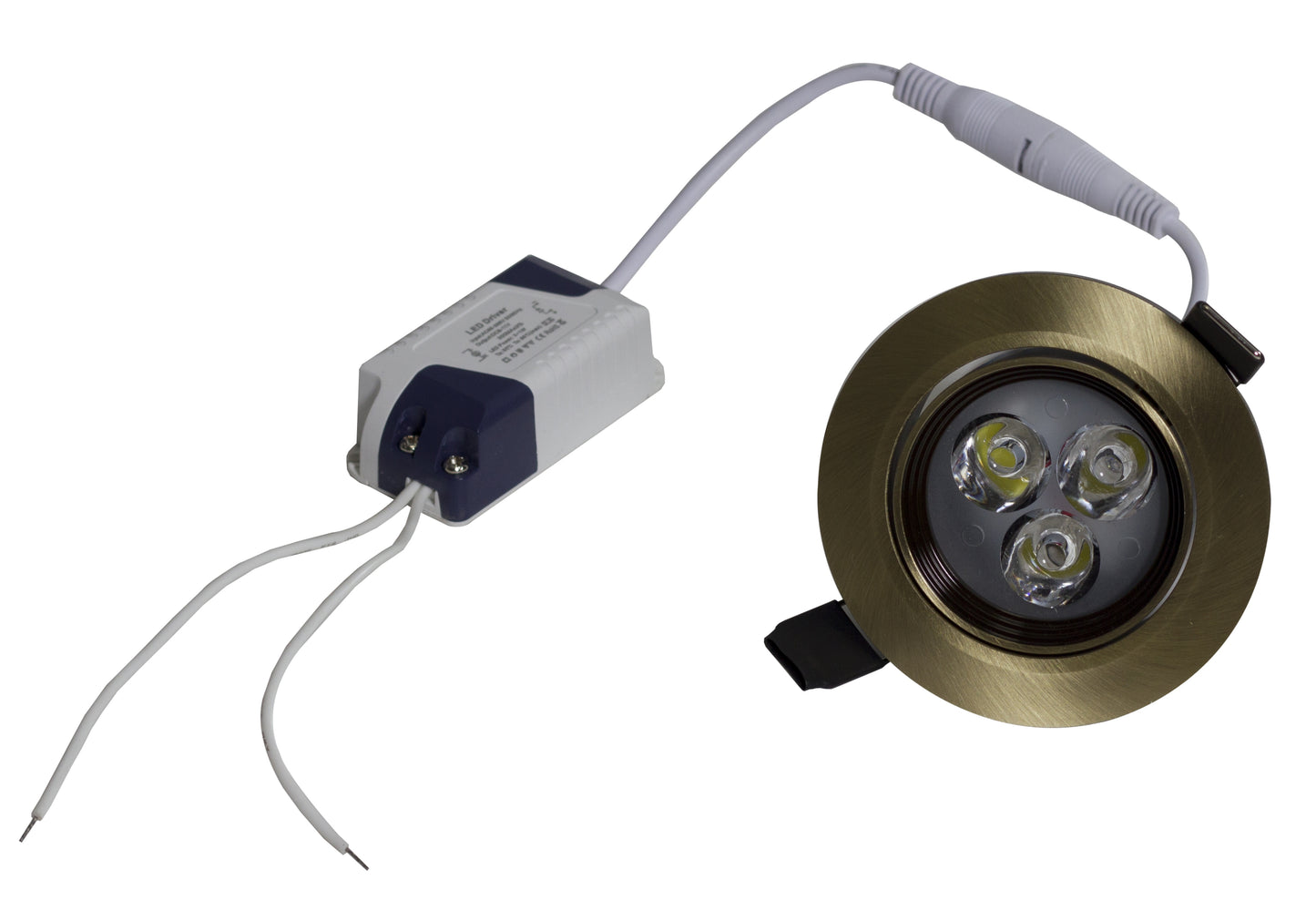 3.5-in. W Round Aluminum Semi-Recessed Pot Light In Antique Brass Color