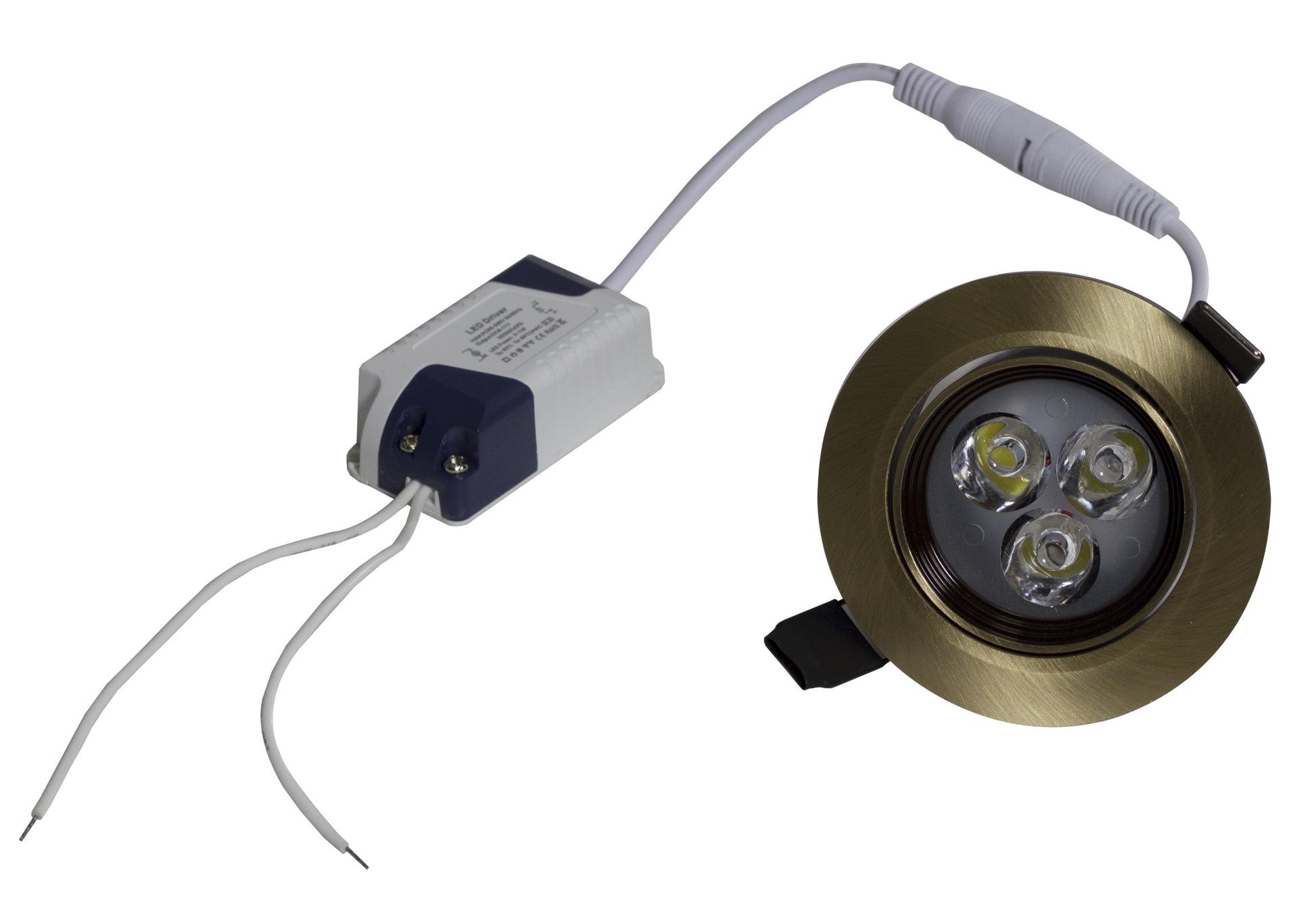 3.5-in. W Round Aluminum Semi-Recessed Pot Light In Antique Brass Color