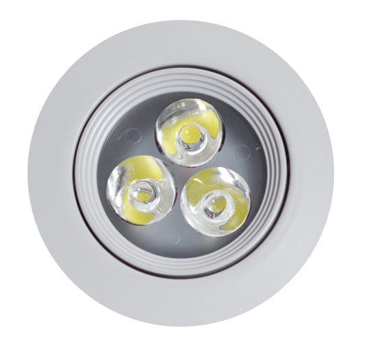 3.5-in. W Round Aluminum Semi-Recessed Pot Light In White Color