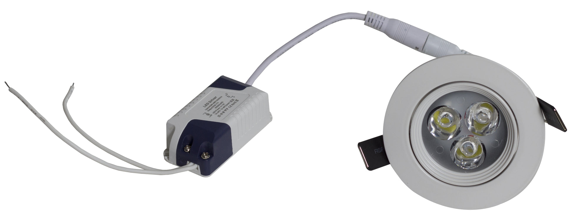 3.5-in. W Round Aluminum Semi-Recessed Pot Light In White Color