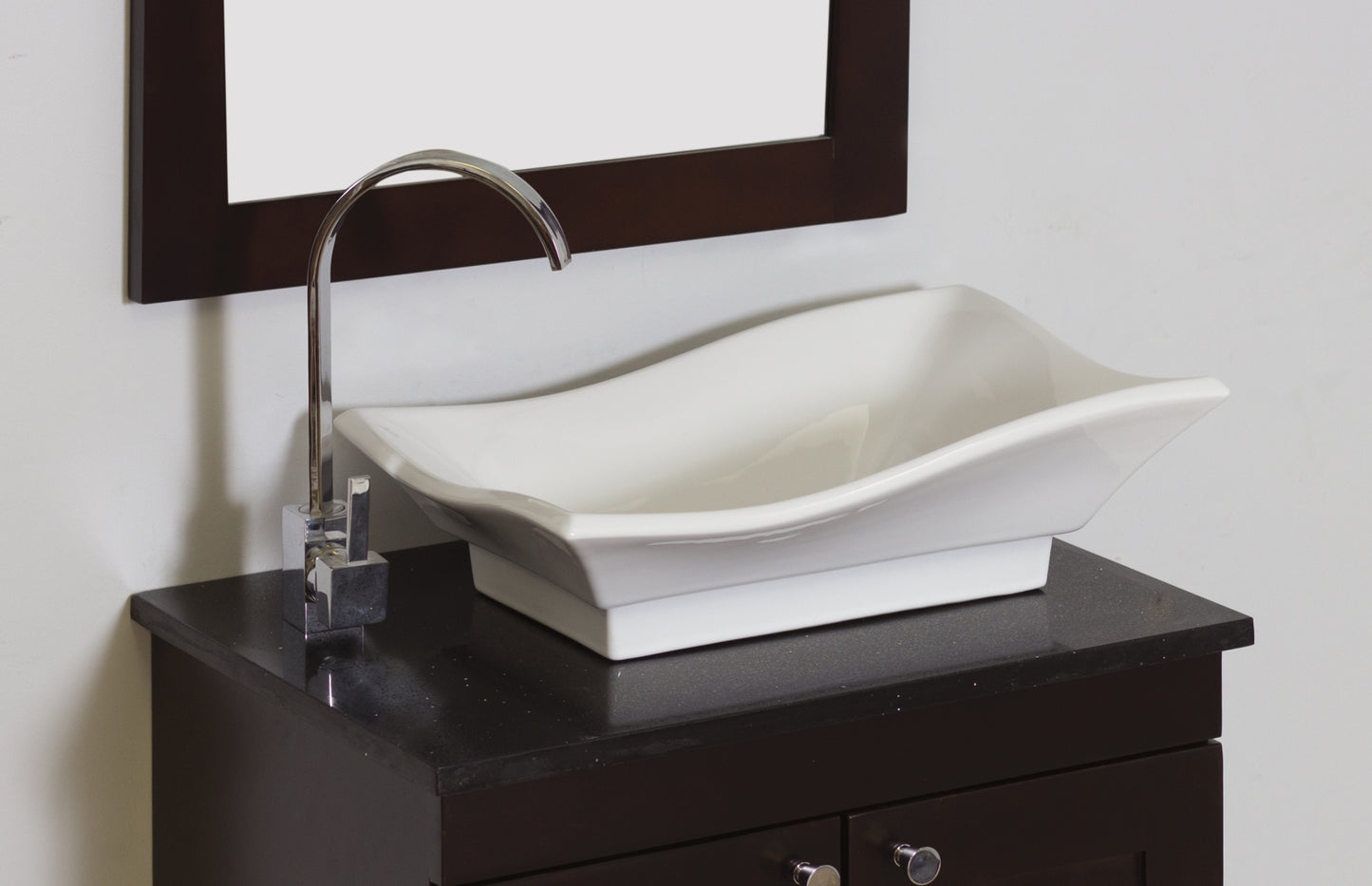 20-in. x 14-in. Unique Bathroom Vessel Sink White Enamel Glaze