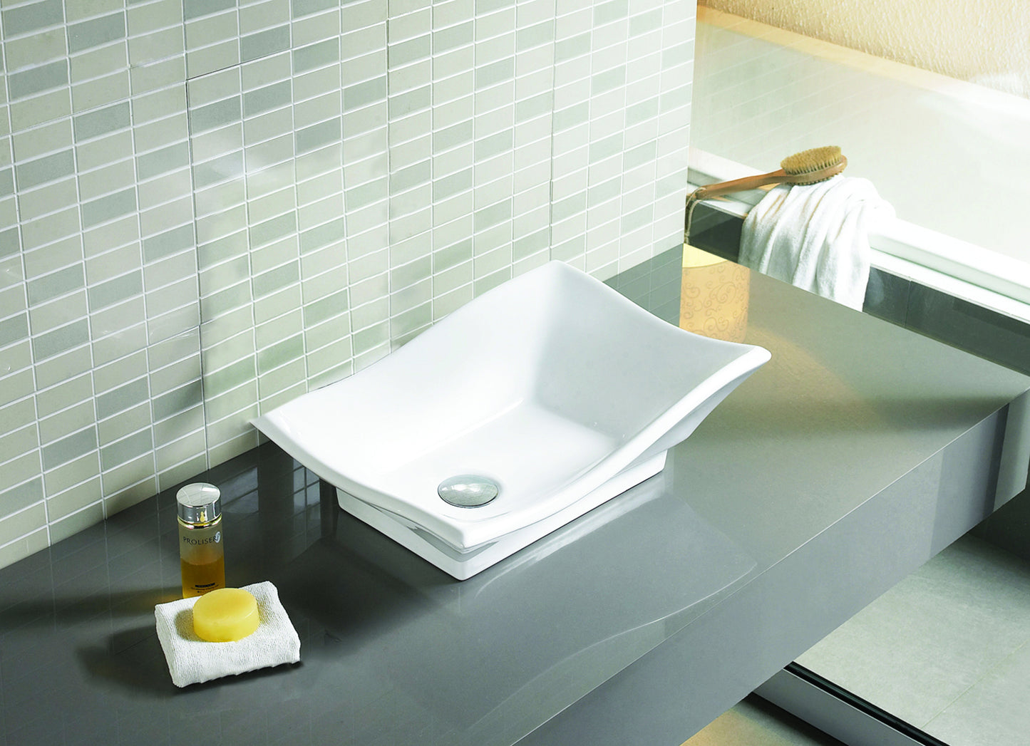 20-in. x 14-in. Unique Bathroom Vessel Sink White Enamel Glaze