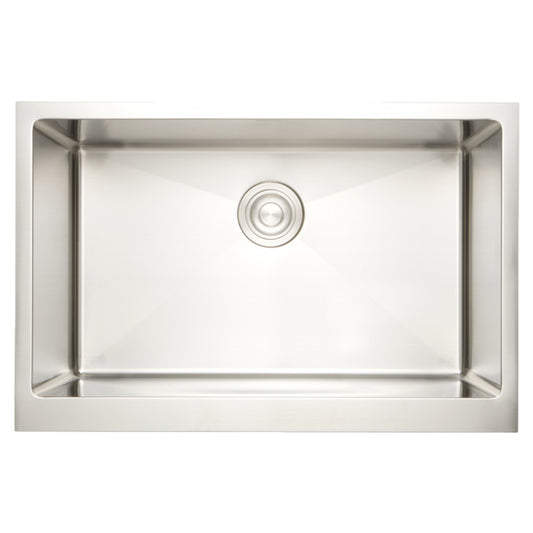 33-in. W CSA Approved Stainless Steel Kitchen Sink With 1 Bowl And 16 Gauge