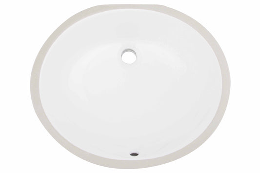 19.25-in. x 15.75-in. Ceramic Bathroom Undermount Sink In White CUPC