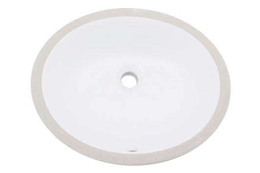 16.5-in. x 13.25-in. Ceramic Bathroom Undermount Sink In White CUPC