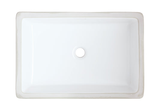 21.5-in. x 14.625-in. Ceramic Bathroom Undermount Sink In White CUPC