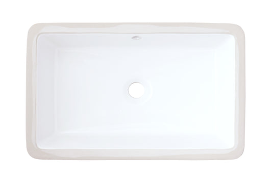 21.875-in. x 13.875-in. Ceramic Bathroom Undermount Sink In White CUPC