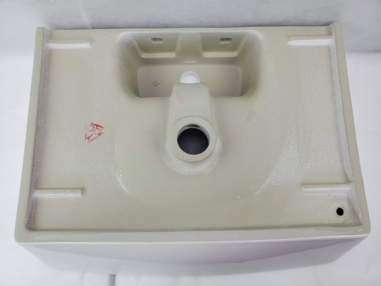 19.88-in. x 13.97-in. Rectangle Bathroom Vessel Sink White Enamel Glaze