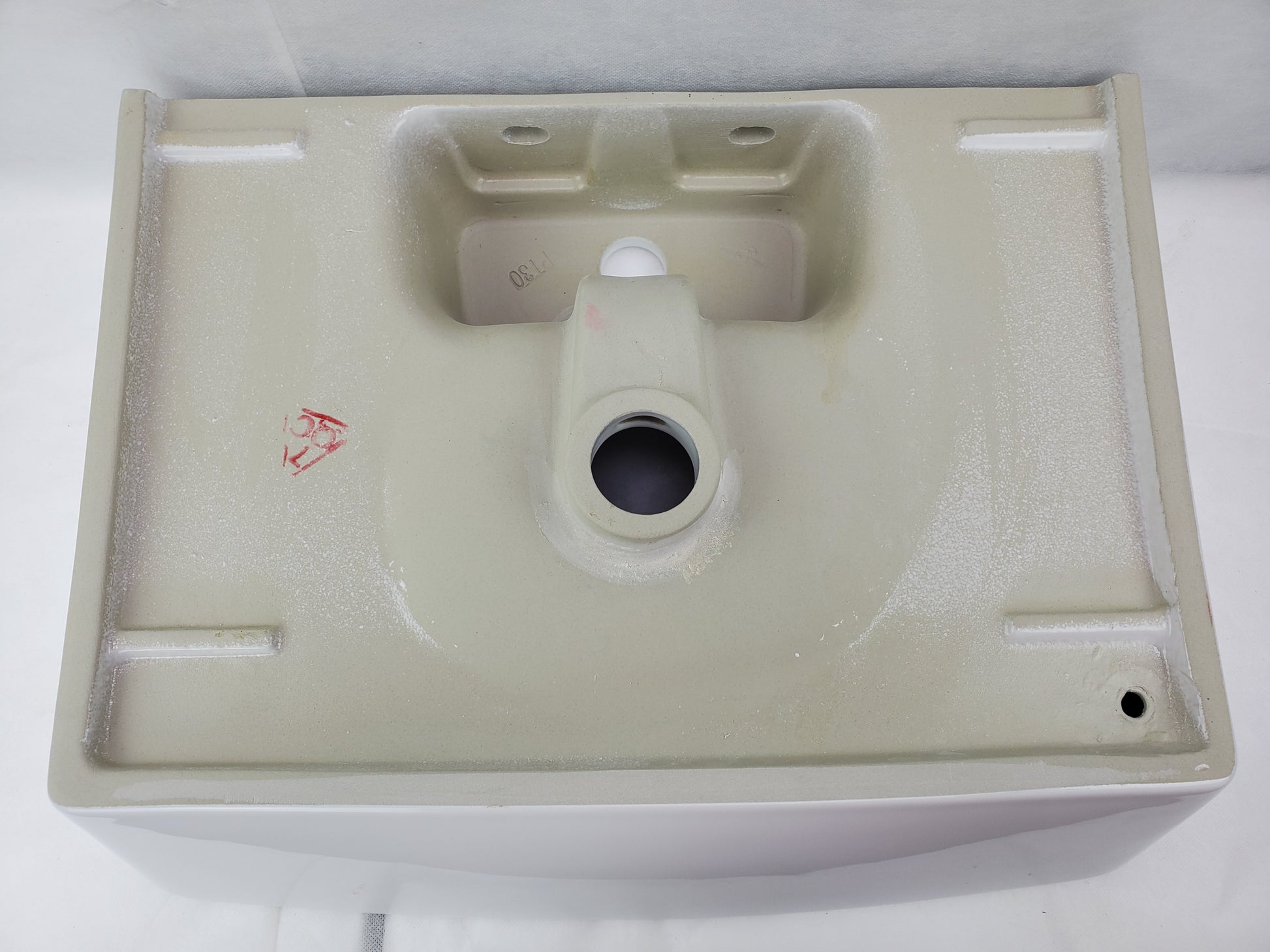 19.88-in. x 13.97-in. Rectangle Bathroom Vessel Sink White Enamel Glaze