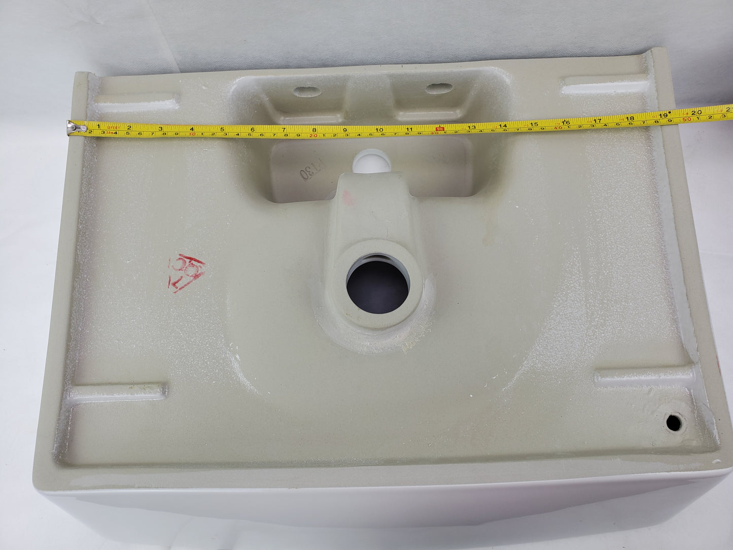 19.88-in. x 13.97-in. Rectangle Bathroom Vessel Sink White Enamel Glaze