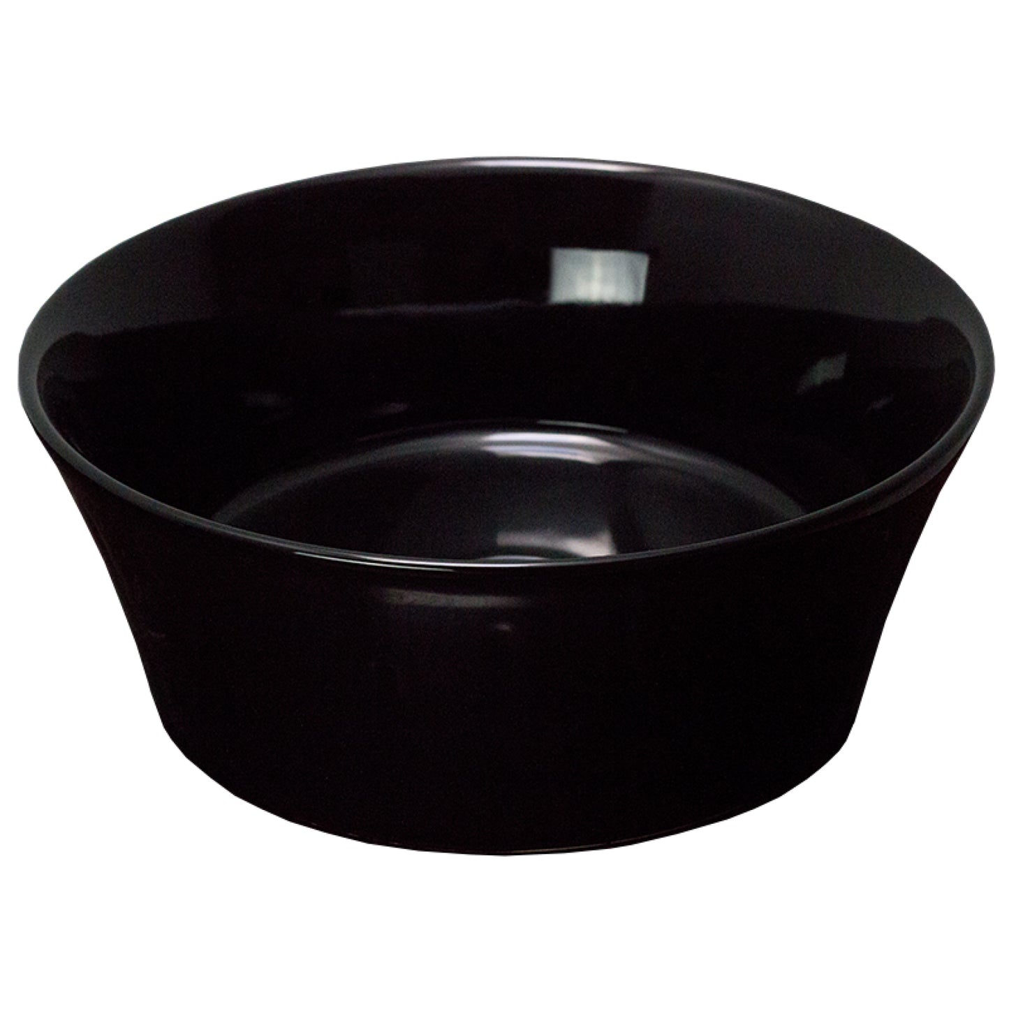 14.09-in. x 14.09-in. Round Bathroom Vessel Sink Black Enamel Glaze