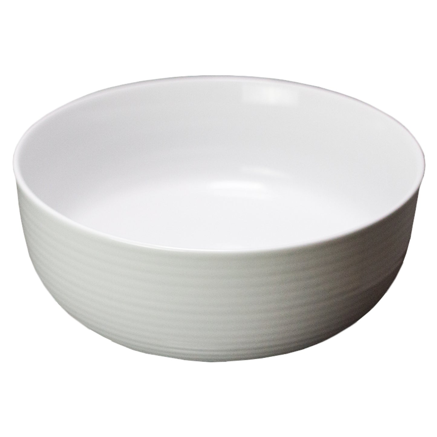 14.09-in. x 14.09-in. Round Bathroom Vessel Sink White Enamel Glaze