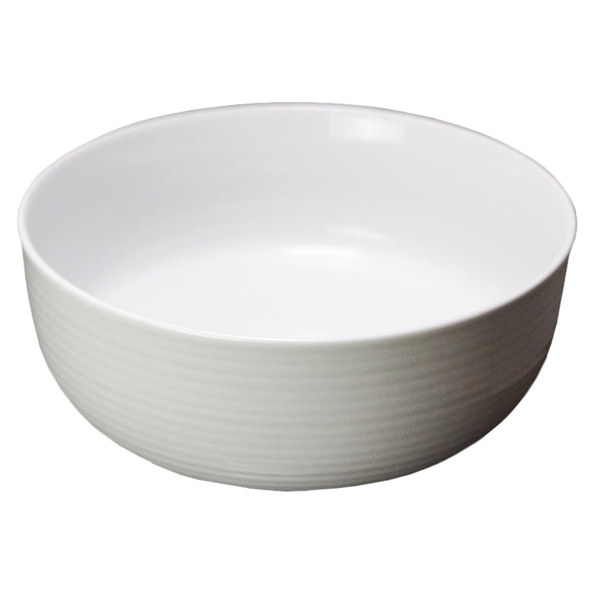 14.09-in. x 14.09-in. Round Bathroom Vessel Sink White Enamel Glaze