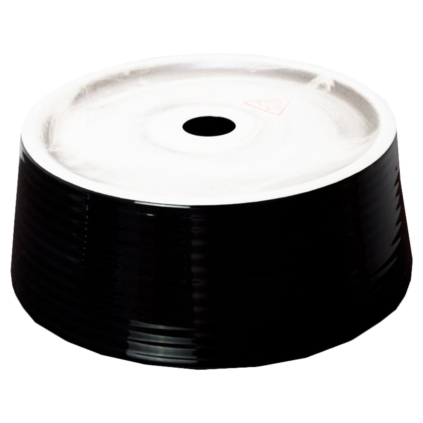 14.09-in. x 14.09-in. Round Bathroom Vessel Sink Black Enamel Glaze