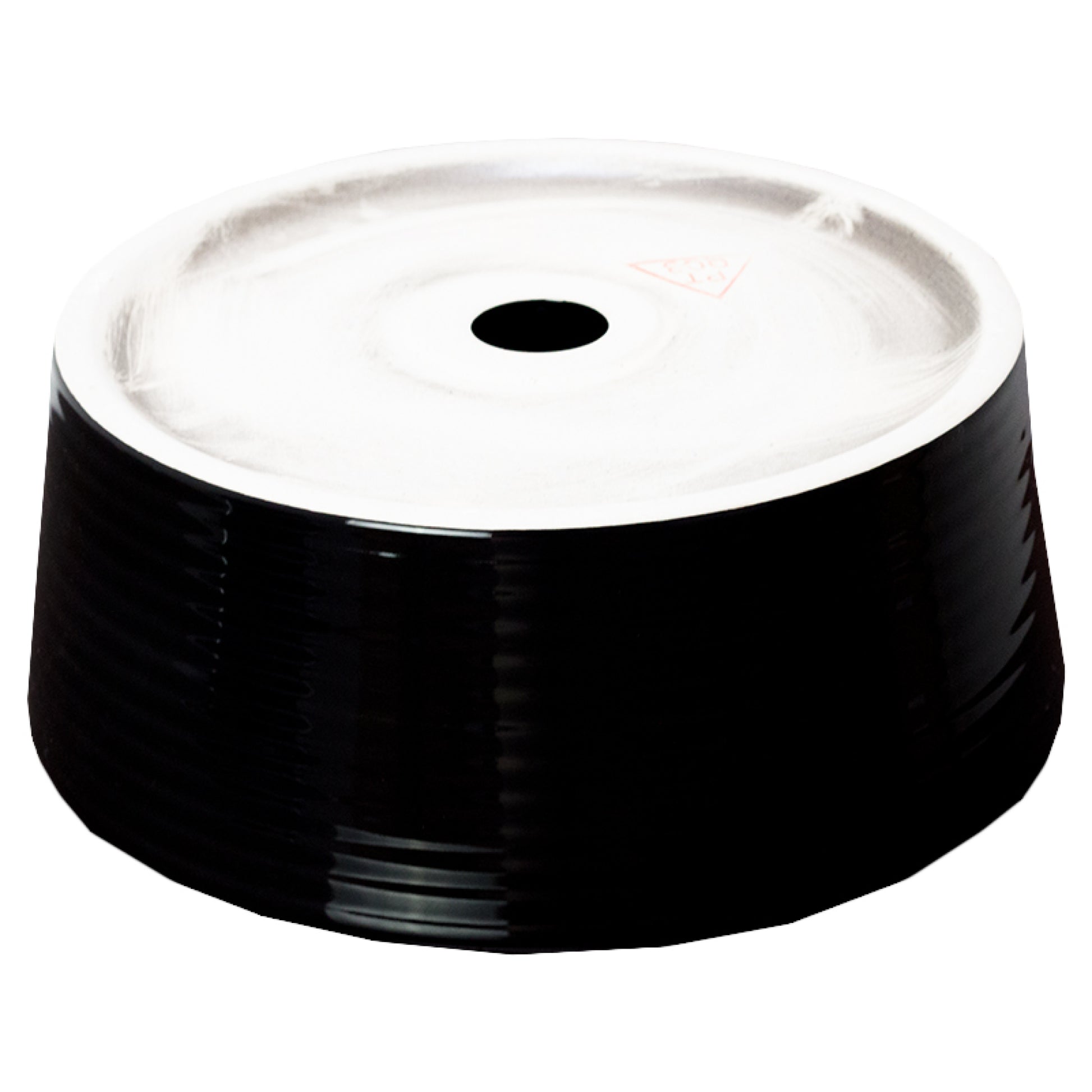 14.09-in. x 14.09-in. Round Bathroom Vessel Sink Black Enamel Glaze