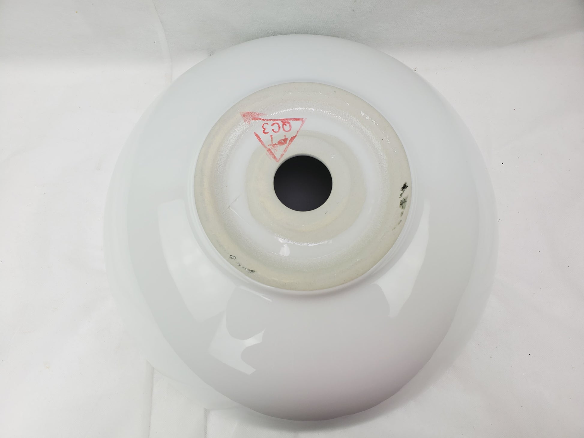 14.09-in. x 14.09-in. Round Bathroom Vessel Sink White Enamel Glaze