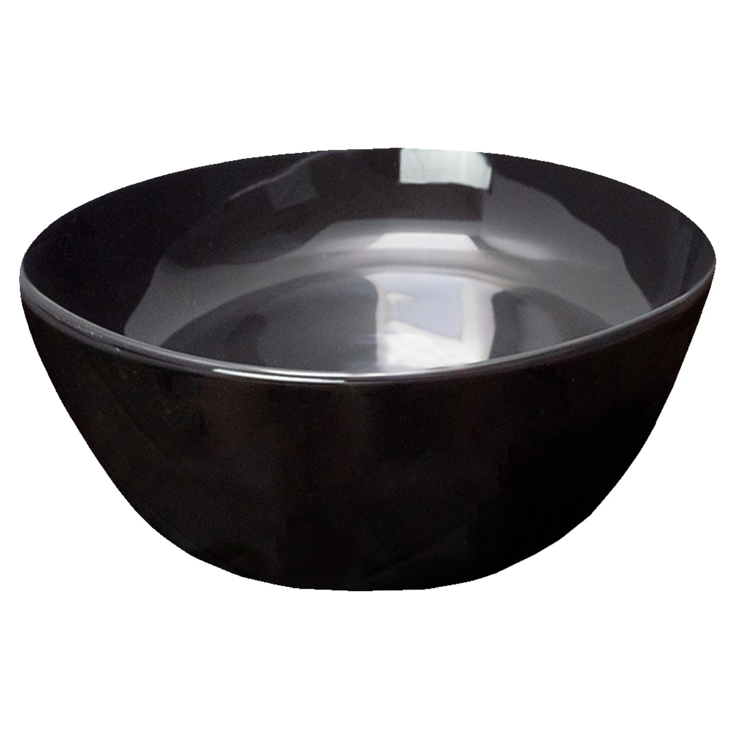 14.09-in. x 14.09-in. Round Bathroom Vessel Sink Black Enamel Glaze