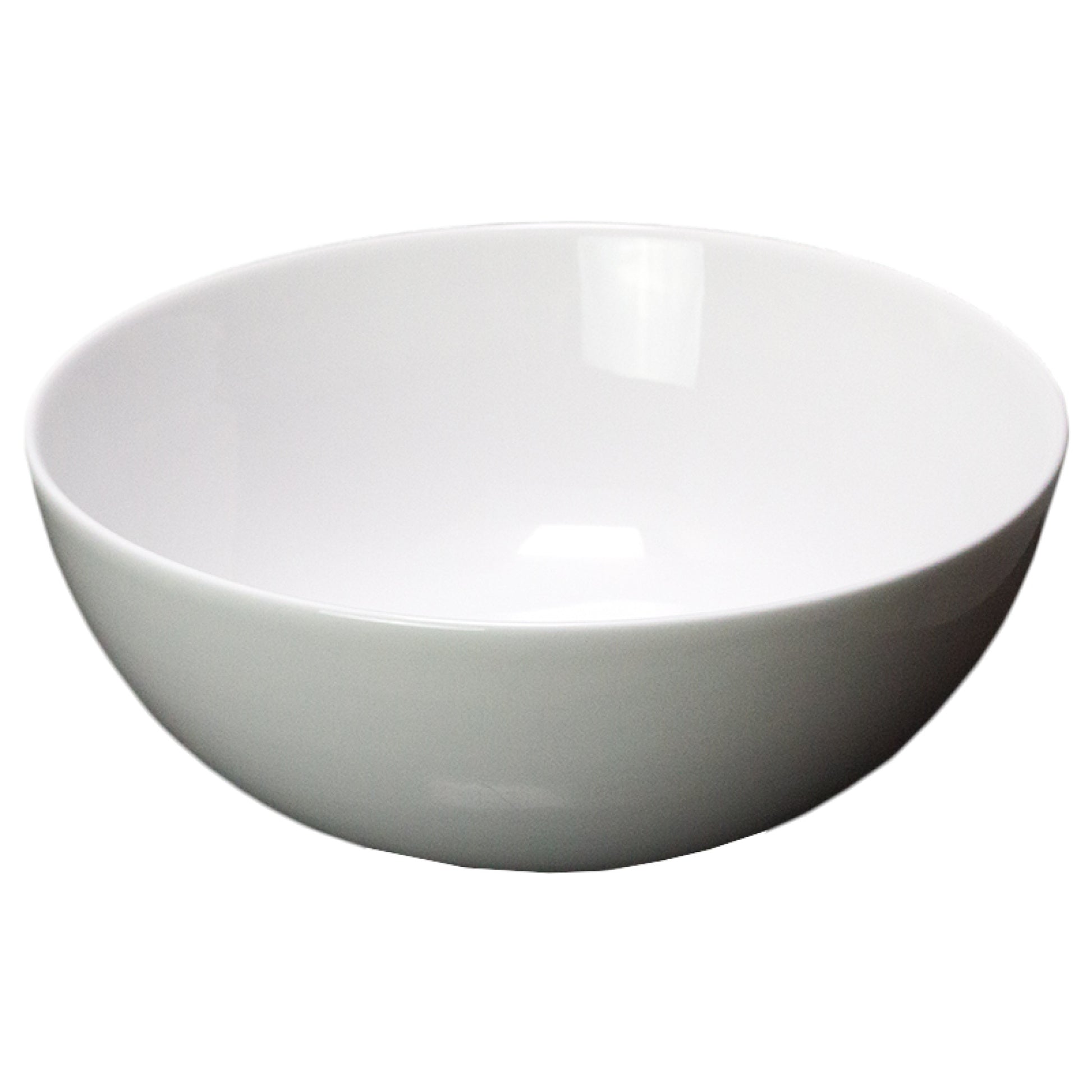 14.09-in. x 14.09-in. Round Bathroom Vessel Sink White Enamel Glaze