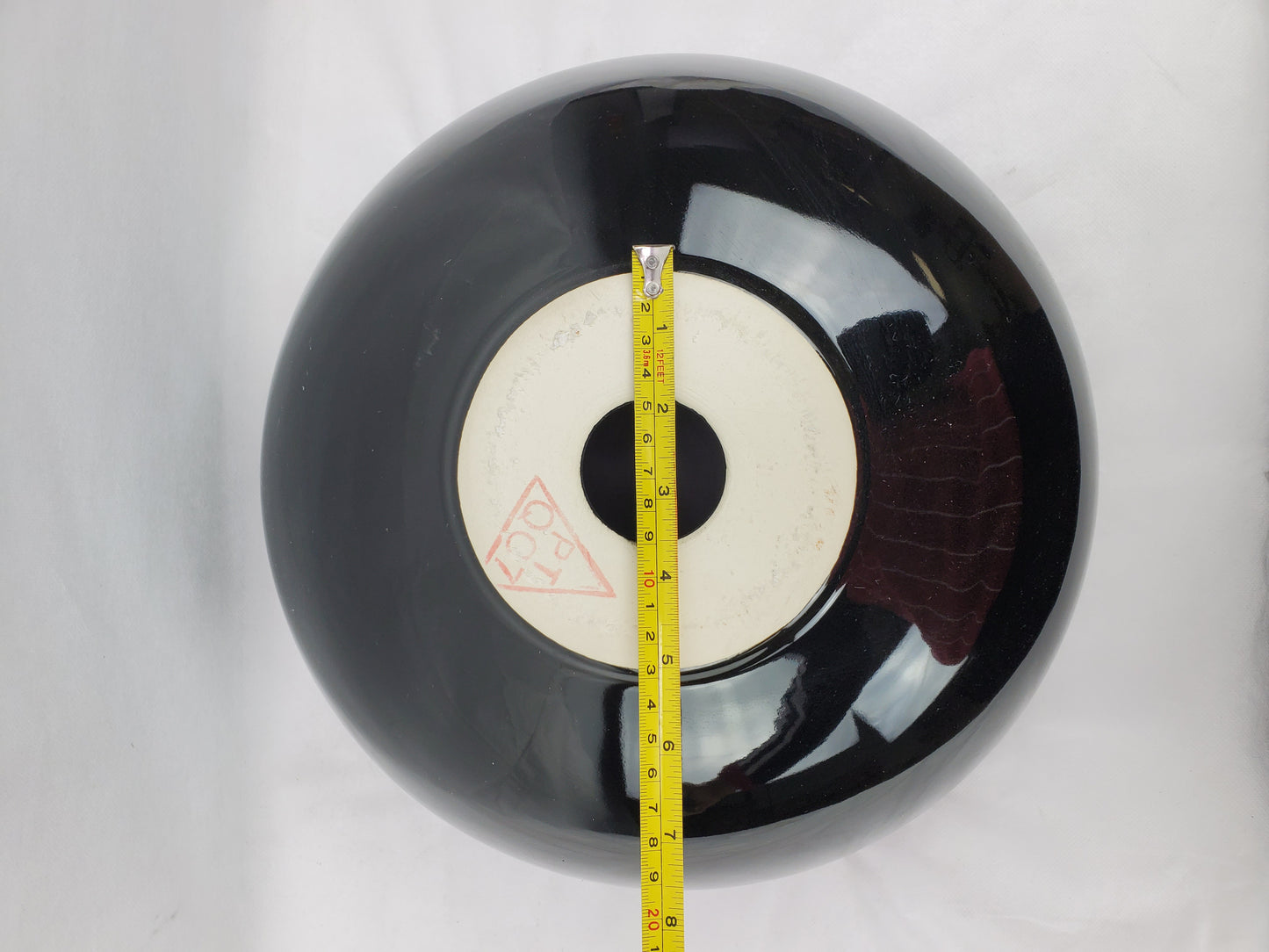 14.09-in. x 14.09-in. Round Bathroom Vessel Sink Black Enamel Glaze