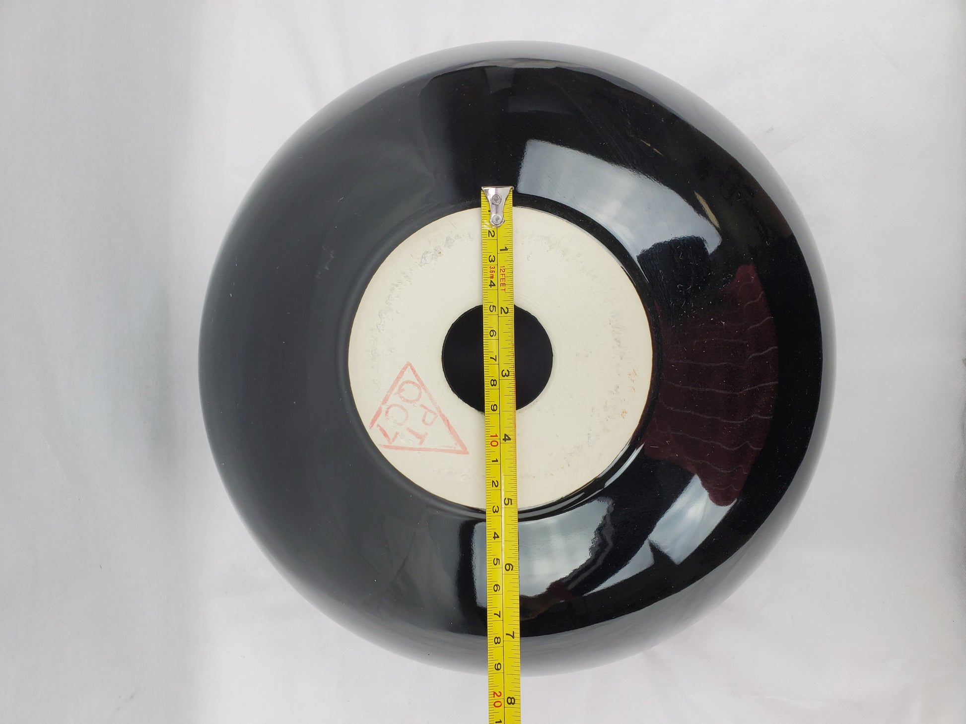 14.09-in. x 14.09-in. Round Bathroom Vessel Sink Black Enamel Glaze