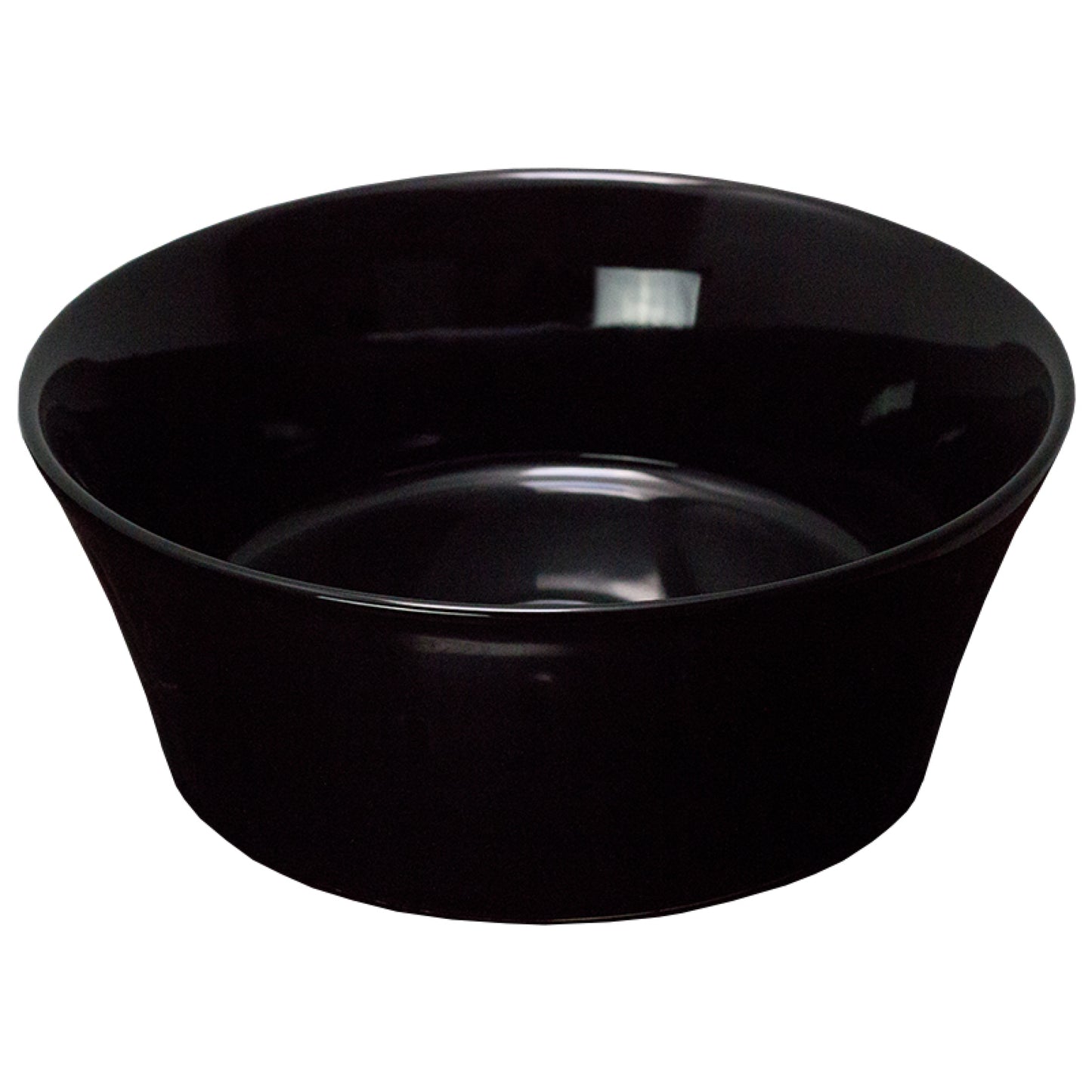 15.9-in. x 15.9-in. Round Bathroom Vessel Sink Black Enamel Glaze