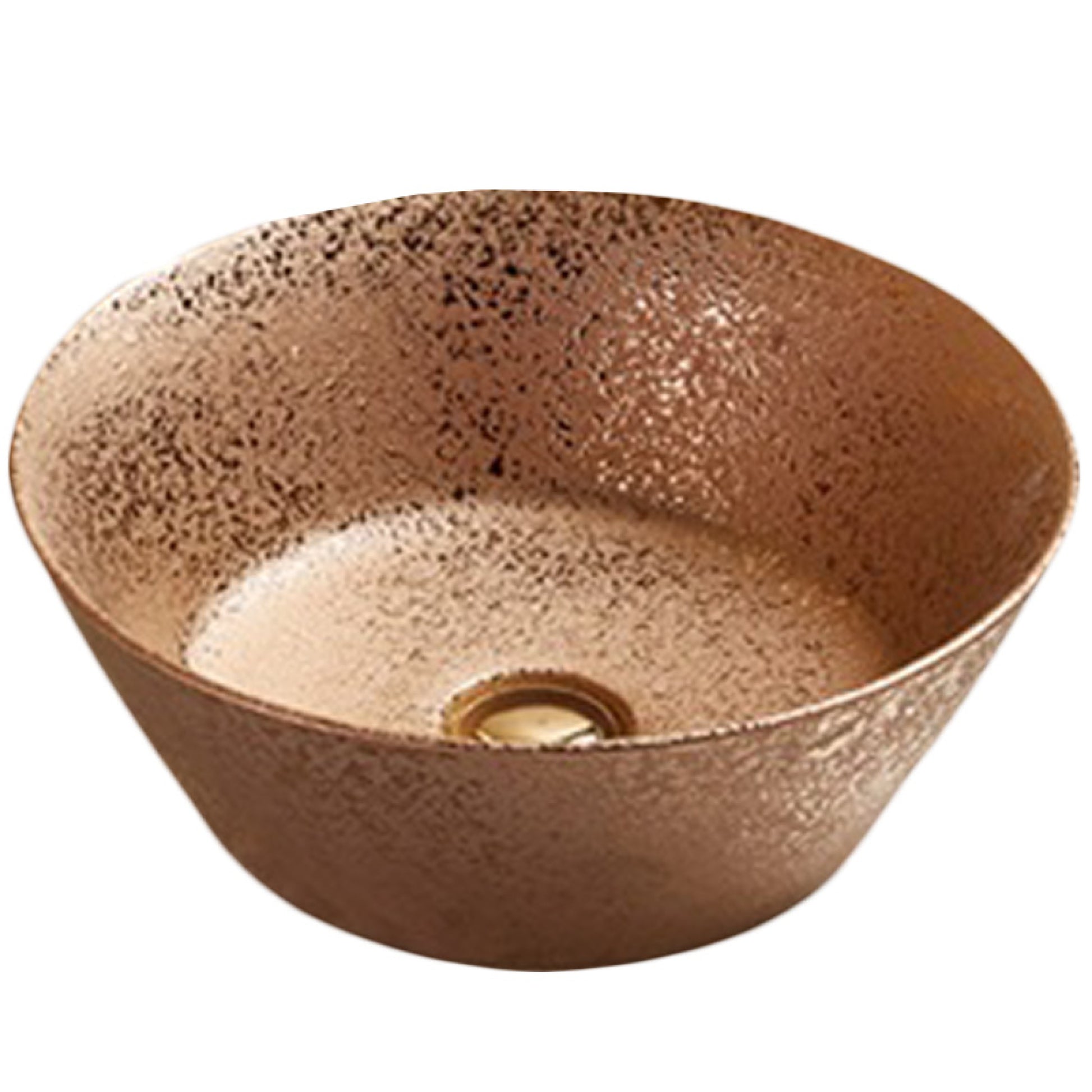 15.9-in. x 15.9-in. Round Bathroom Vessel Sink Oil Rubbed Bronze Enamel Glaze