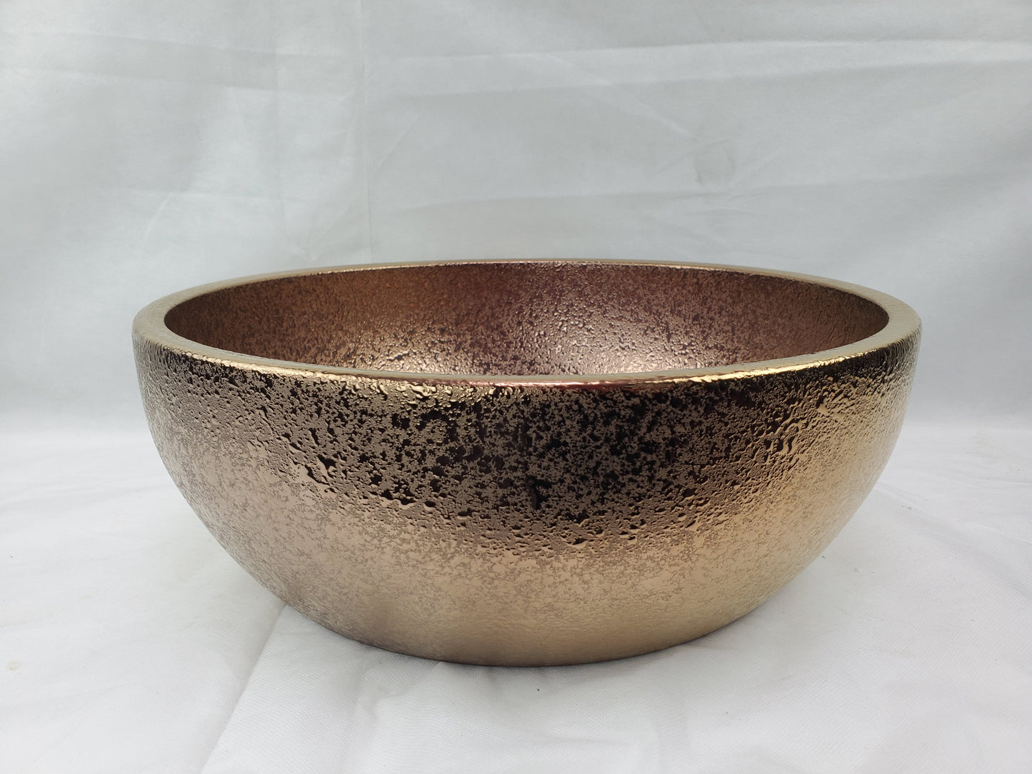16.14-in. x 16.14-in. Round Bathroom Vessel Sink Oil Rubbed Bronze Enamel Glaze