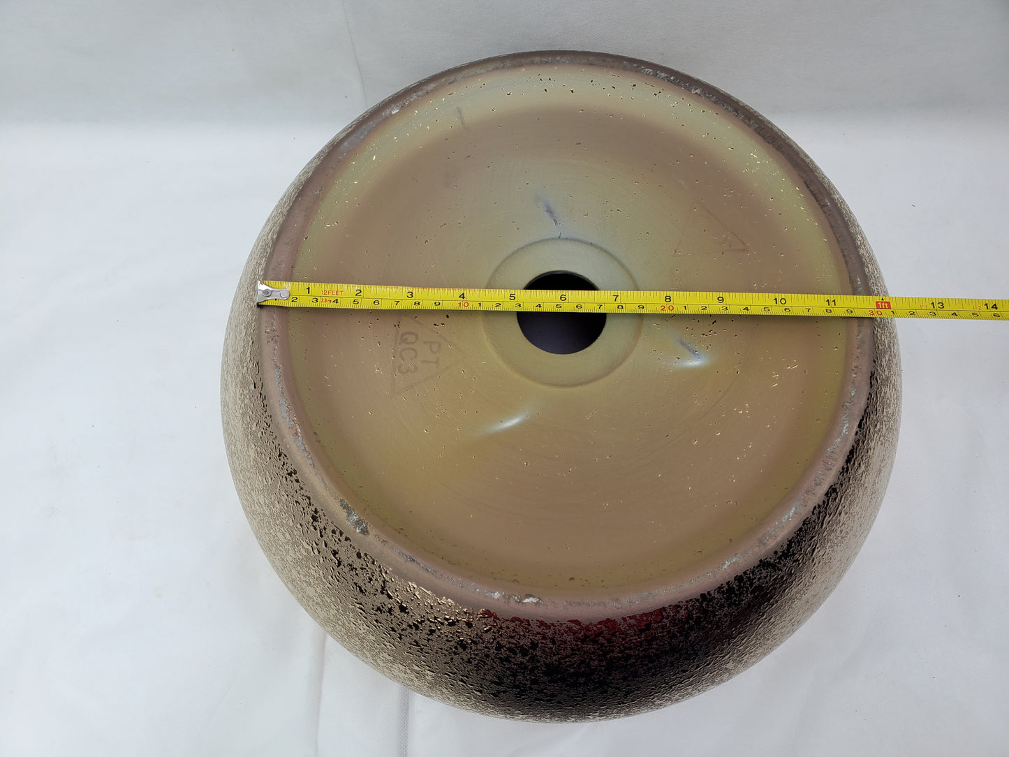 16.14-in. x 16.14-in. Round Bathroom Vessel Sink Oil Rubbed Bronze Enamel Glaze
