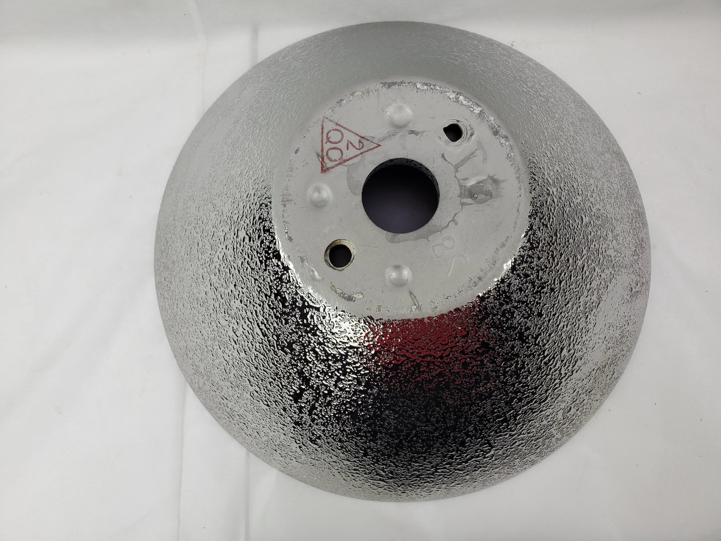 16.34-in. x 16.34-in. Round Bathroom Vessel Sink Silver Enamel Glaze