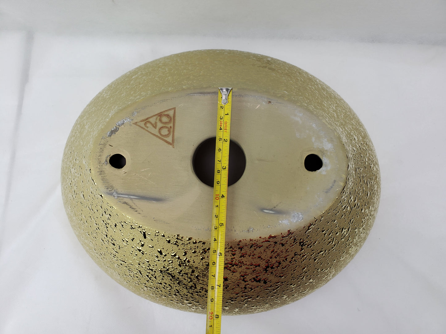 15.94-in. x 13-in. Oval Bathroom Vessel Sink Gold Enamel Glaze