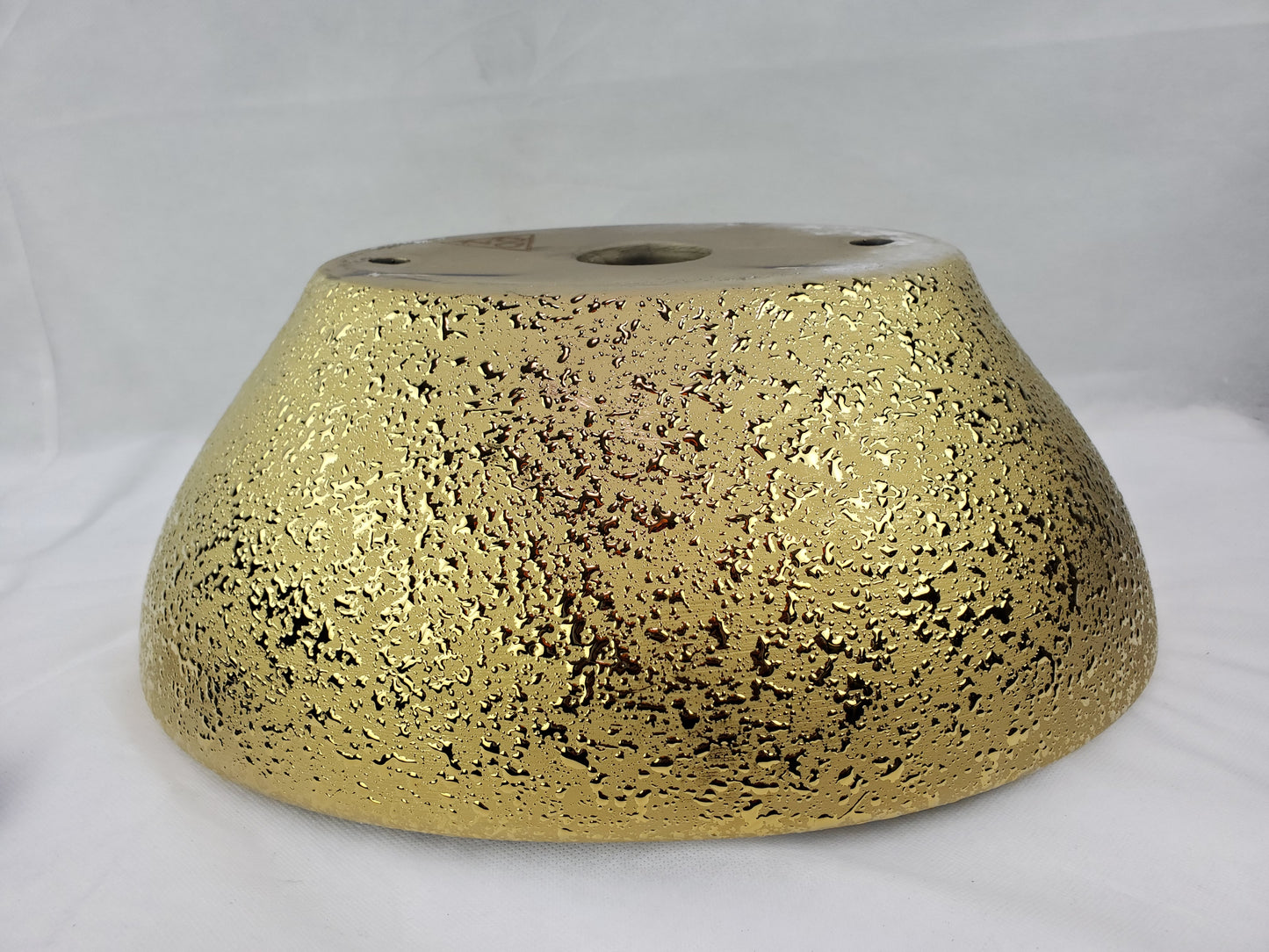 15.94-in. x 13-in. Oval Bathroom Vessel Sink Gold Enamel Glaze