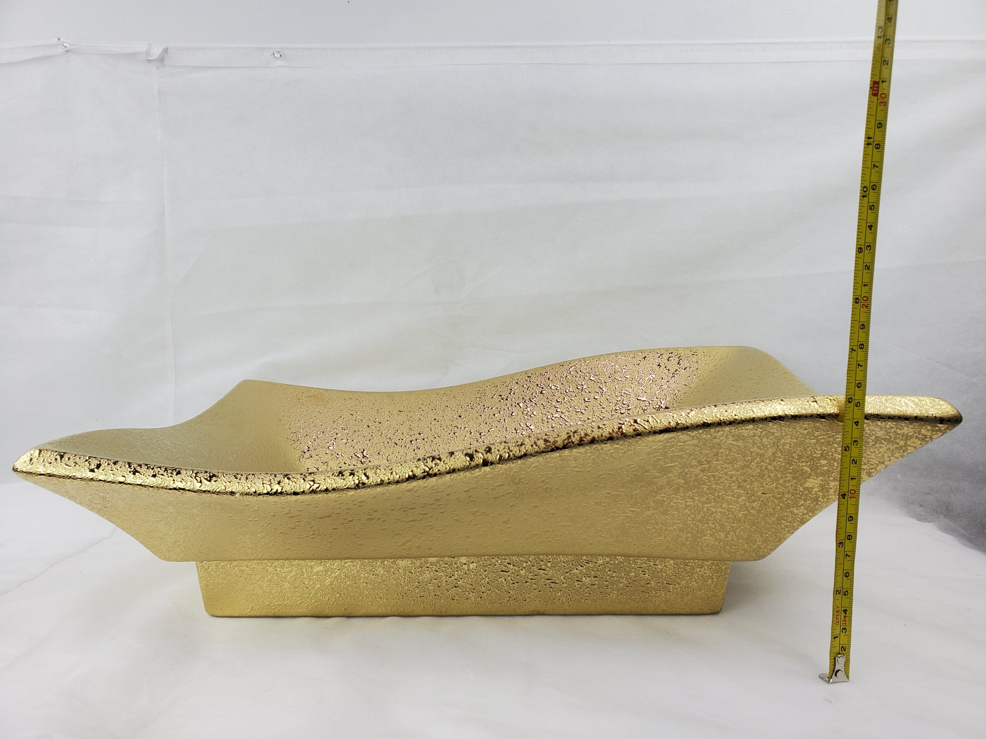 20.08-in. x 14.17-in. Rectangle Bathroom Vessel Sink Gold Enamel Glaze