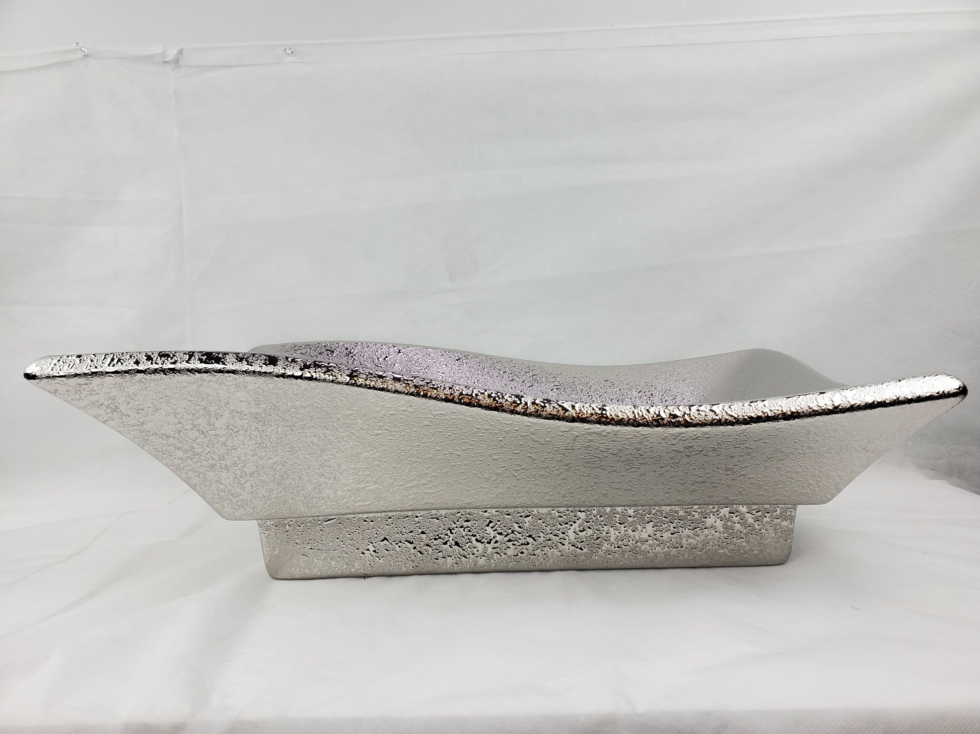 20.08-in. x 14.17-in. Rectangle Bathroom Vessel Sink Silver Enamel Glaze