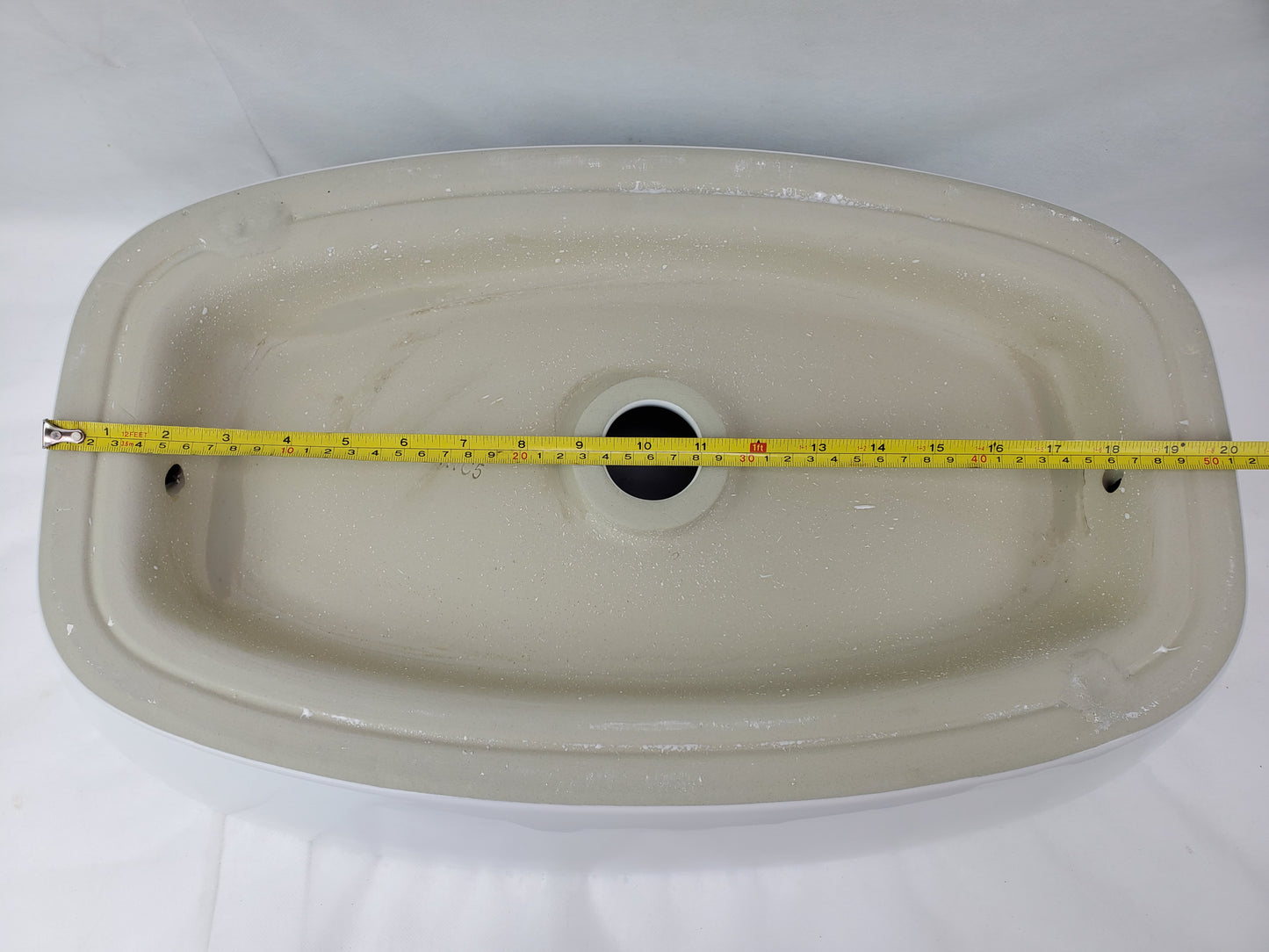 23.62-in. x 15-in. Rectangle Bathroom Vessel Sink White Enamel Glaze