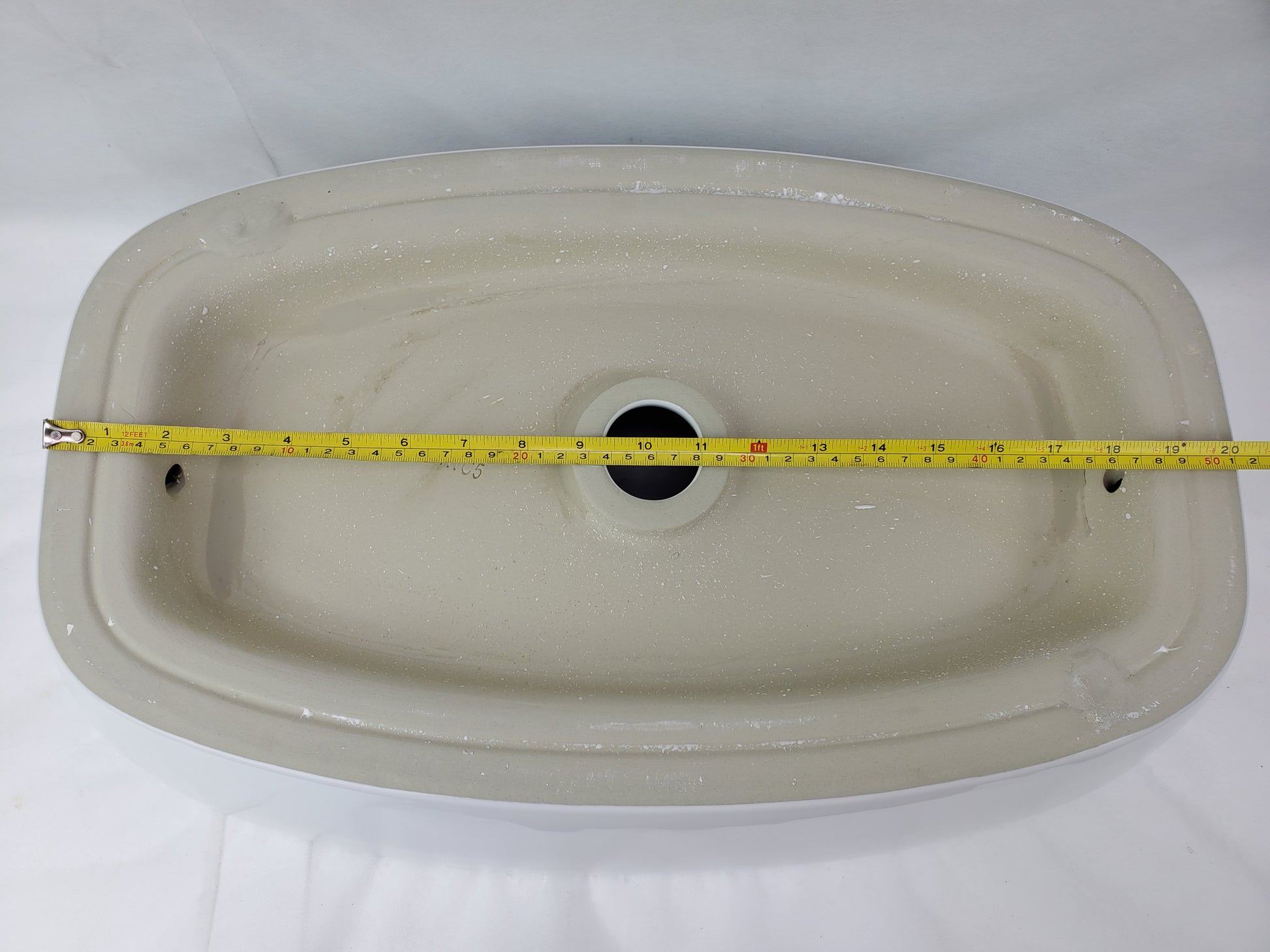 23.62-in. x 15-in. Rectangle Bathroom Vessel Sink White Enamel Glaze
