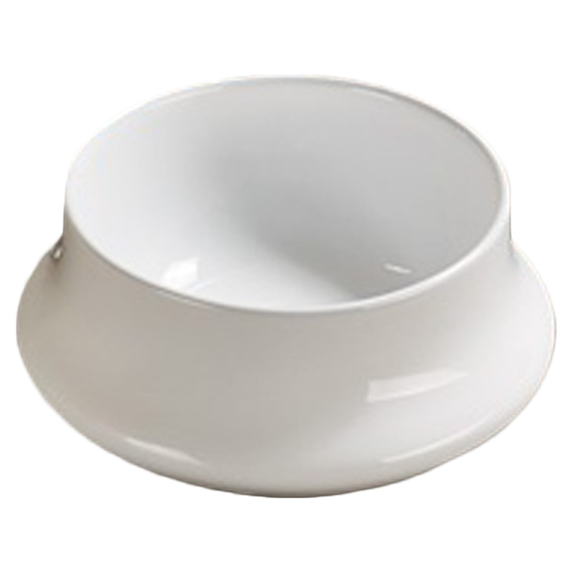 14.17-in. x 14.17-in. Round Bathroom Vessel Sink White Enamel Glaze