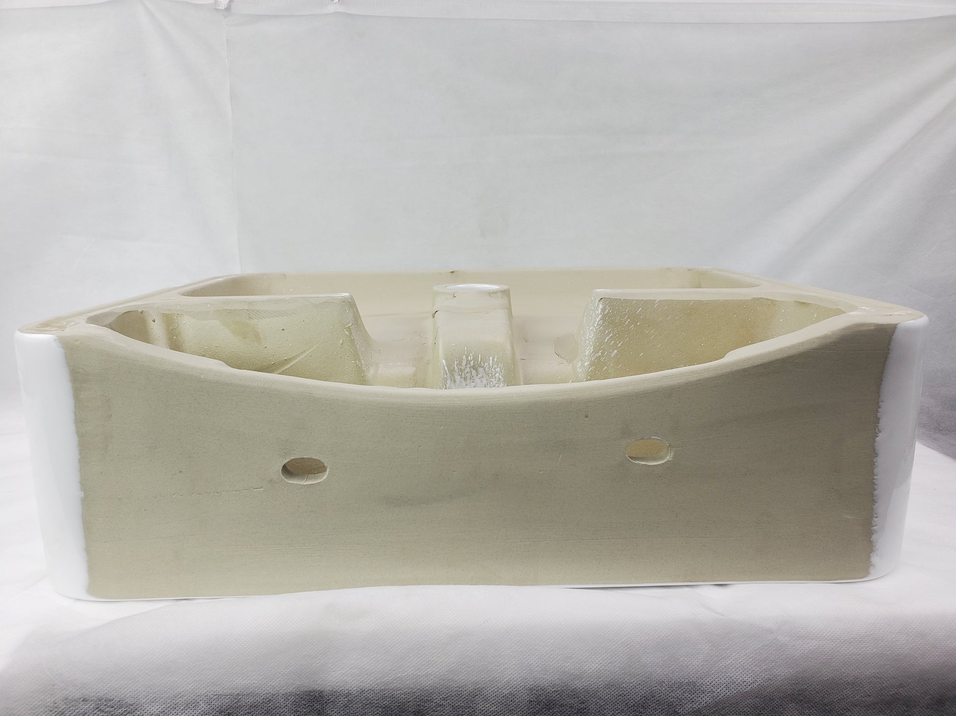 20.9-in. x 16.73-in. Rectangle Bathroom Vessel Sink White Enamel Glaze