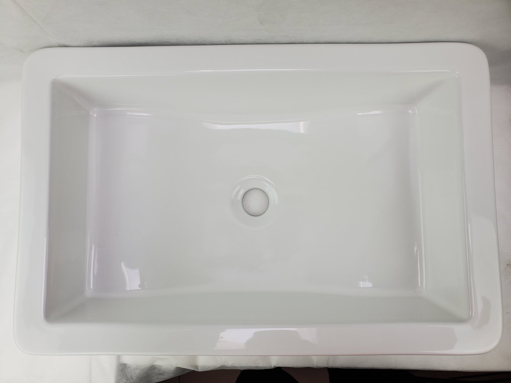 23-in. x 15-in. Rectangle Bathroom Vessel Sink White Enamel Glaze
