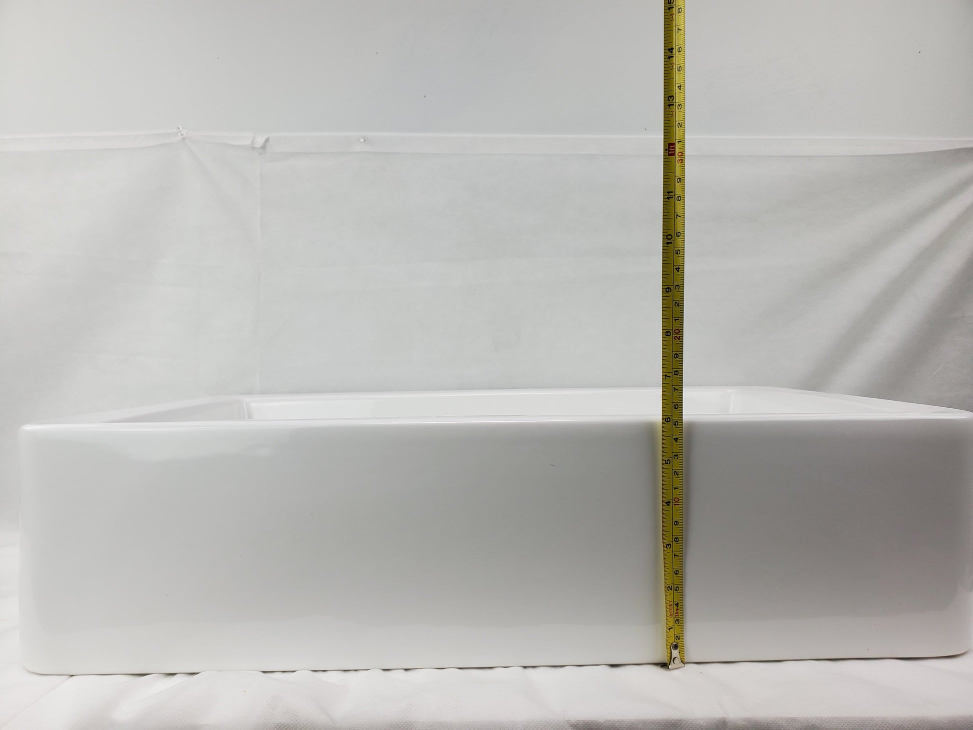 23-in. x 15-in. Rectangle Bathroom Vessel Sink White Enamel Glaze