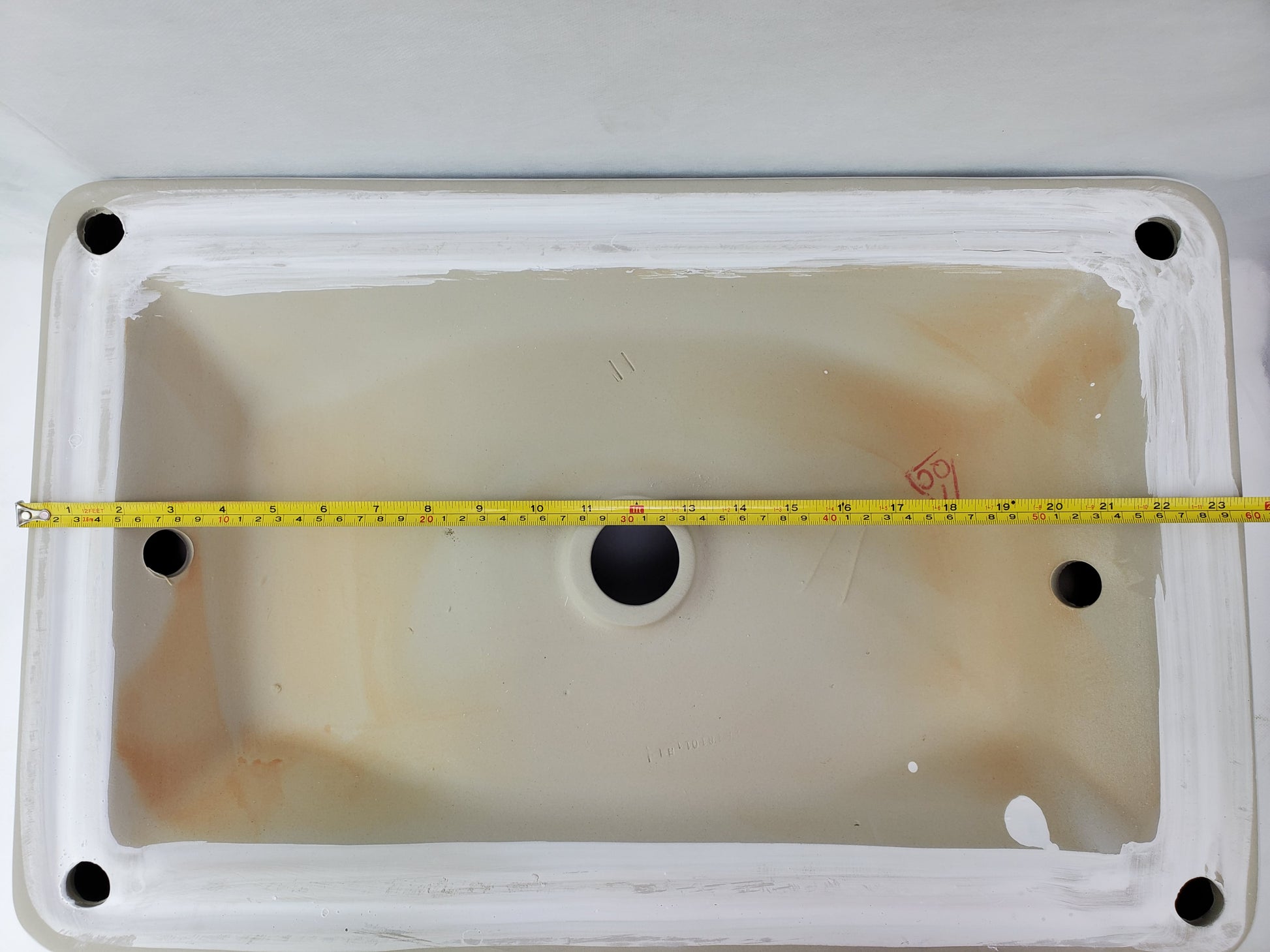 23-in. x 15-in. Rectangle Bathroom Vessel Sink White Enamel Glaze