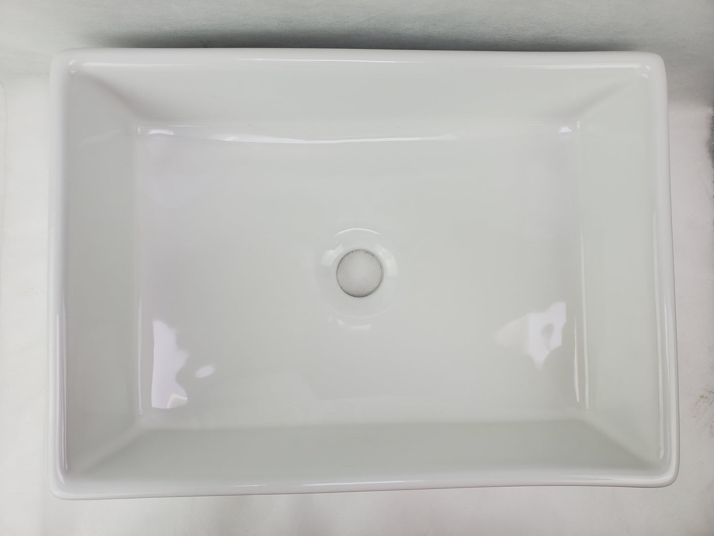 18.5-in. x 13-in. Rectangle Bathroom Vessel Sink White Enamel Glaze